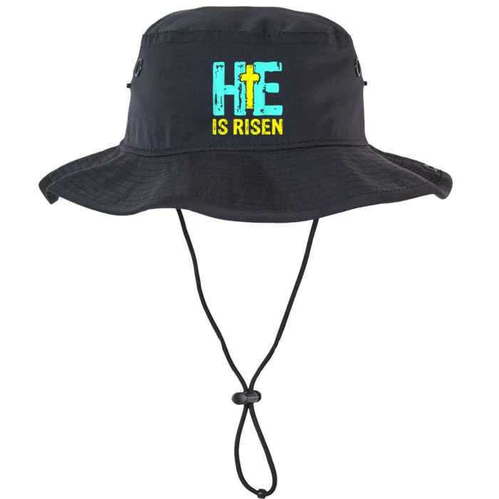 Happy Easter Day He Is Risen Christian Easter Legacy Cool Fit Booney Bucket Hat