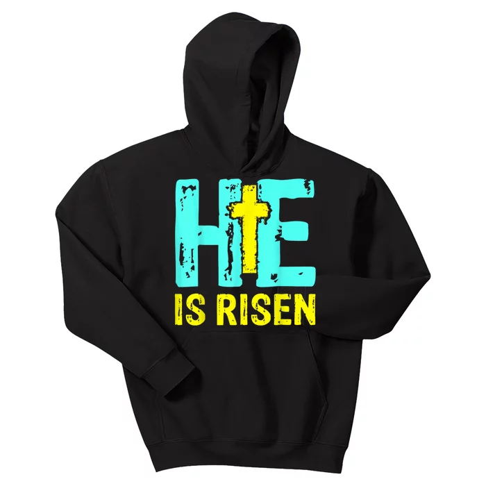 Happy Easter Day He Is Risen Christian Easter Kids Hoodie