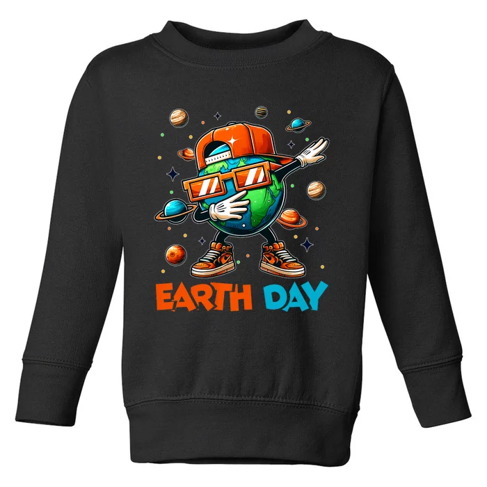 Happy Earth Day 2024 Funny Earth Day Dab Toddler Sweatshirt