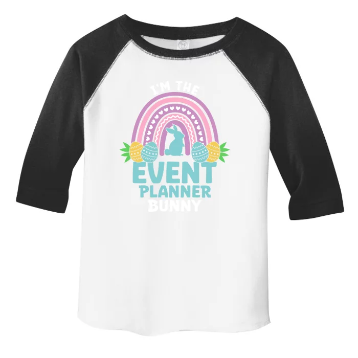 Happy Easter Day Im The Event Planner Bunny Gift Toddler Fine Jersey T-Shirt