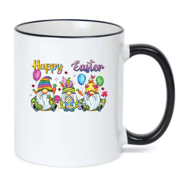 Happy Easter Day Bunny Gnome Rabbit Easter Egg Hunting Women Black Color Changing Mug