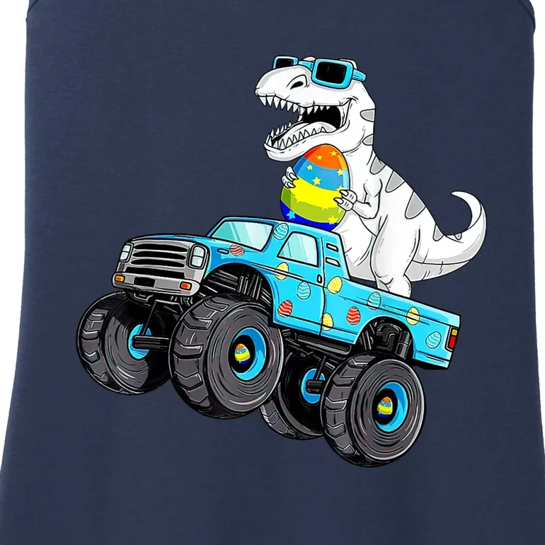 Happy Easter Dinosaur Riding Monster Truck T Rex Ladies Essential Tank