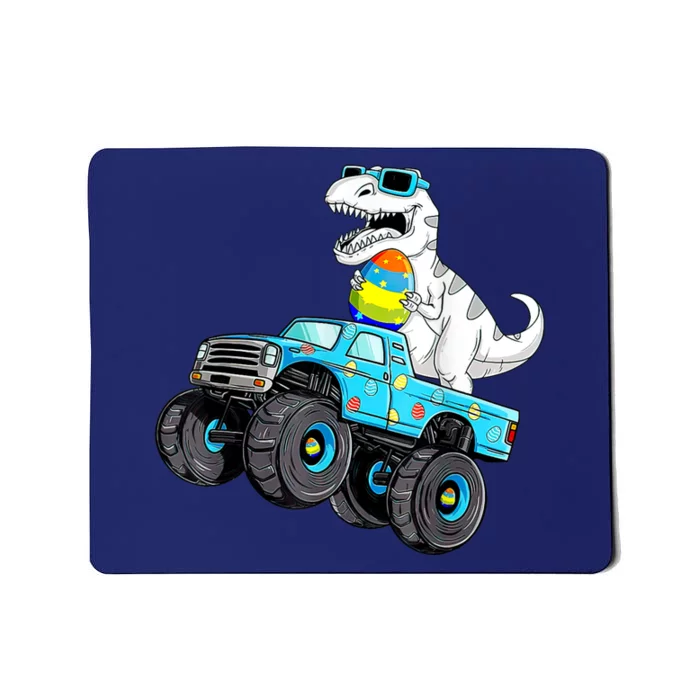 Happy Easter Dinosaur Riding Monster Truck T Rex Mousepad