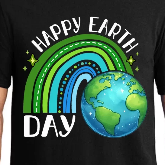 Happy Earth Day 2024 Cute Rainbow Earth Lover Pajama Set