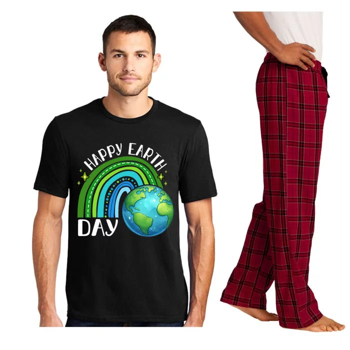 Happy Earth Day 2024 Cute Rainbow Earth Lover Pajama Set