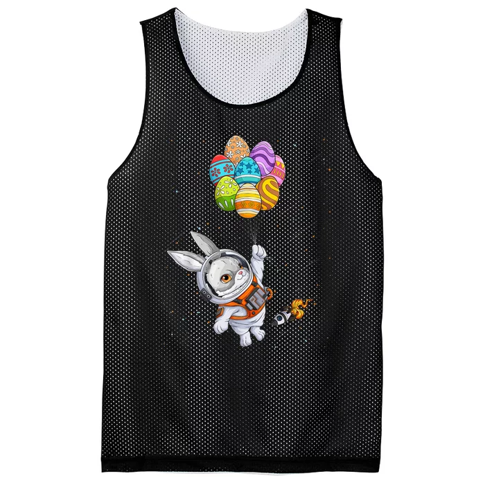 Happy Easter Day Bunny Egg Astronaut Space Mesh Reversible Basketball Jersey Tank