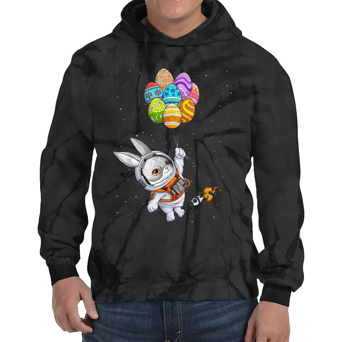 Happy Easter Day Bunny Egg Astronaut Space Tie Dye Hoodie