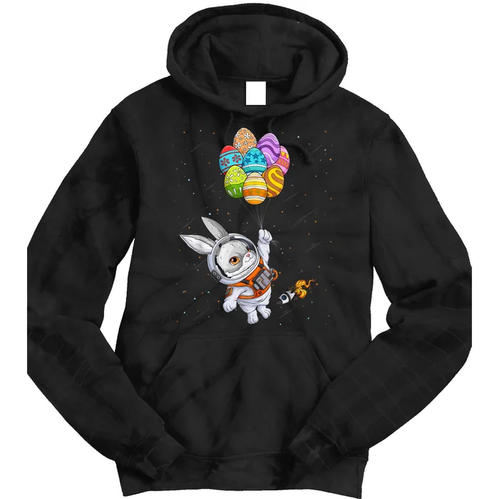 Happy Easter Day Bunny Egg Astronaut Space Tie Dye Hoodie