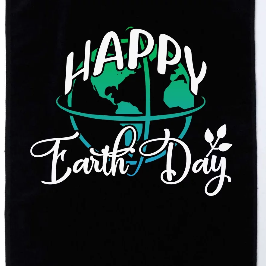 Happy Earth Day Platinum Collection Golf Towel