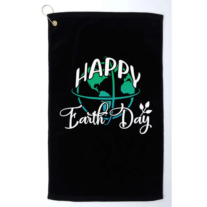 Happy Earth Day Platinum Collection Golf Towel