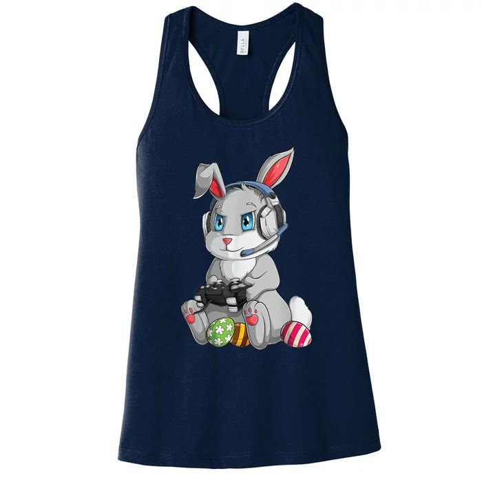 Happy Easter Day Bunny Egg Funny Women's Racerback Tank