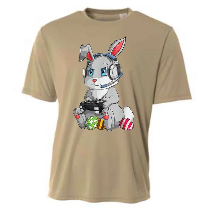 Happy Easter Day Bunny Egg Funny Cooling Performance Crew T-Shirt