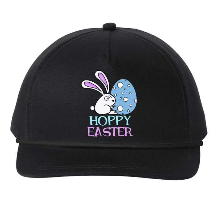 Hoppy Easter Day Bunny And Easter Egg Snapback Five-Panel Rope Hat