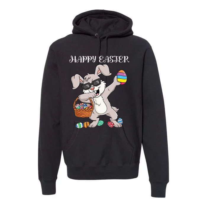 Happy Easter Day Dabbing Rabbit Eggs Premium Hoodie