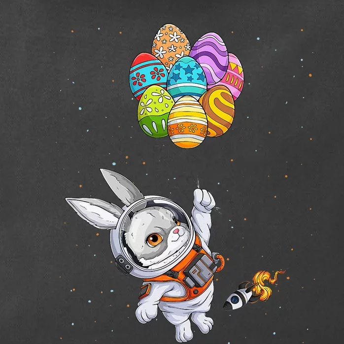 Happy Easter Day Bunny Egg astronaut Space Zip Tote Bag