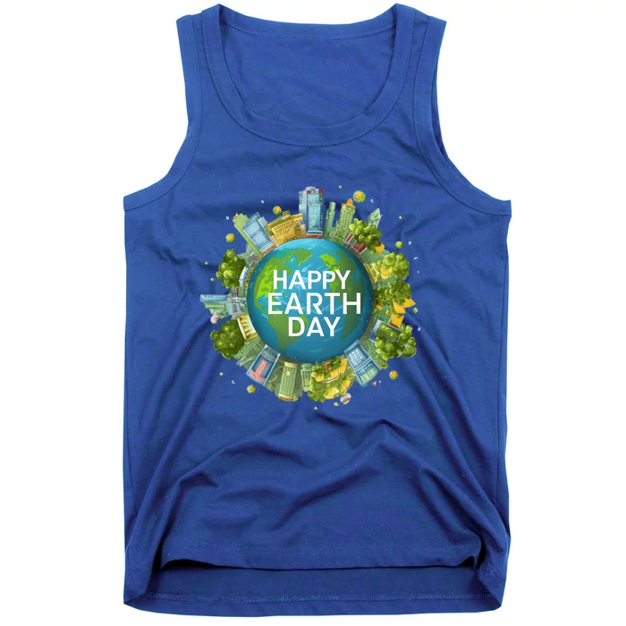 Happy Earth Day Global Warming Awareness Nature Cute Gift Tank Top