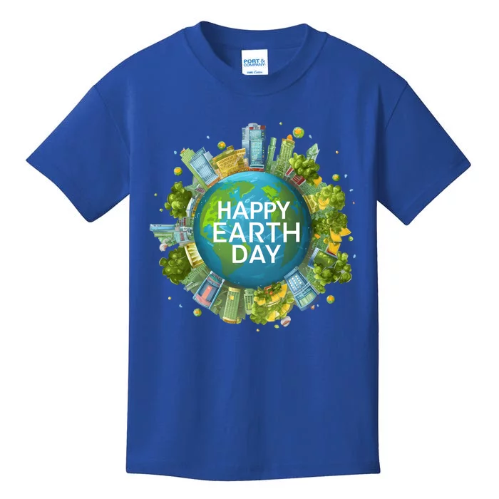 Happy Earth Day Global Warming Awareness Nature Cute Gift Kids T-Shirt