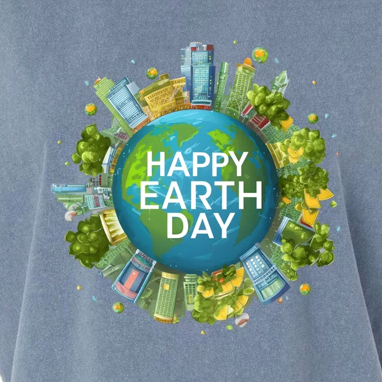 Happy Earth Day Global Warming Awareness Nature Cute Gift Garment-Dyed Women's Muscle Tee