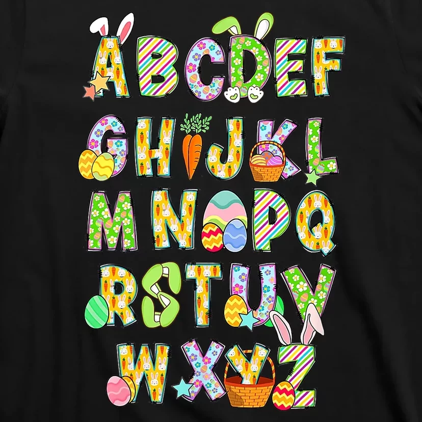 Happy Easter Day Alphabet Abcs Elemeno For Teacher Student T-Shirt