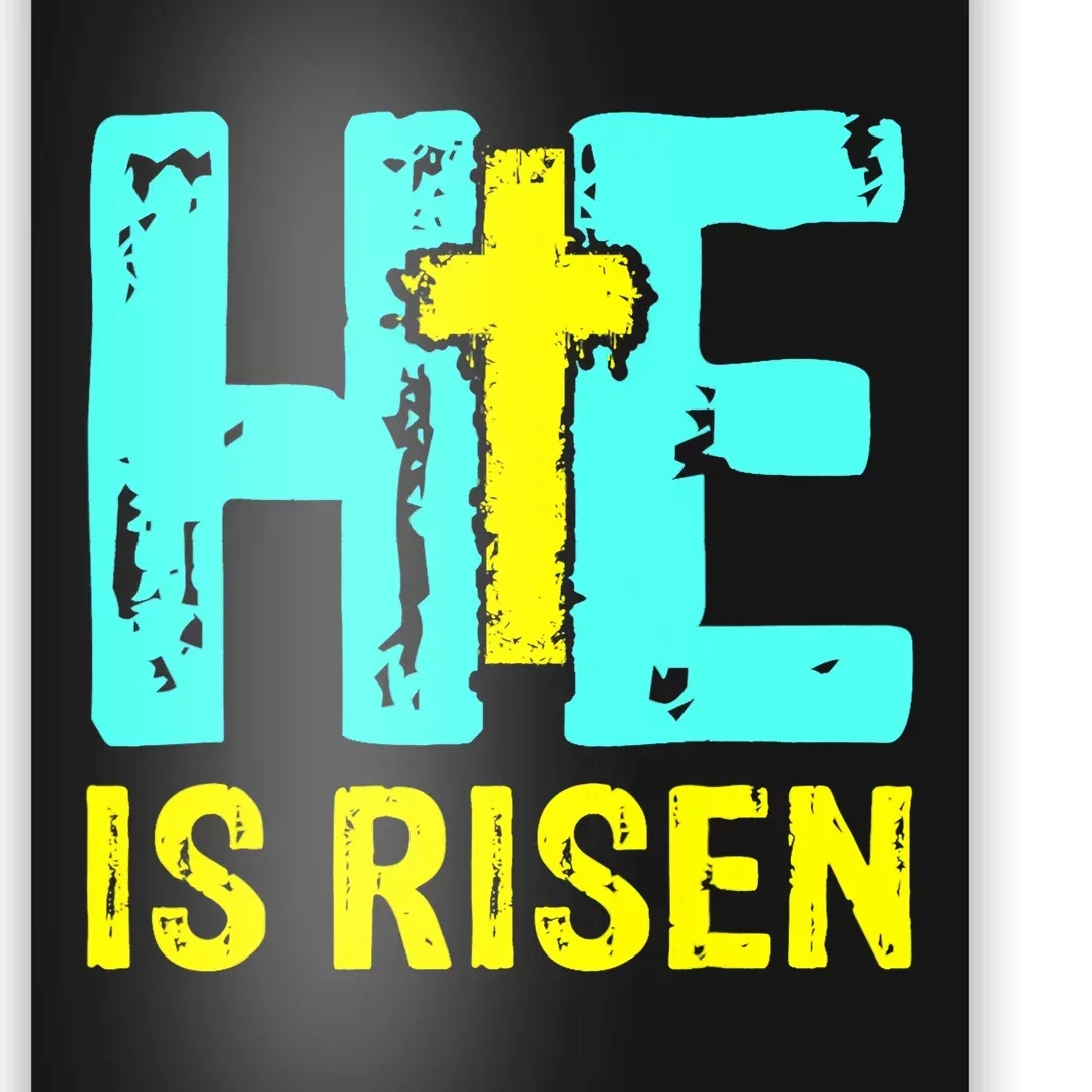 Happy Easter Day He Is Risen Christian Easter Poster