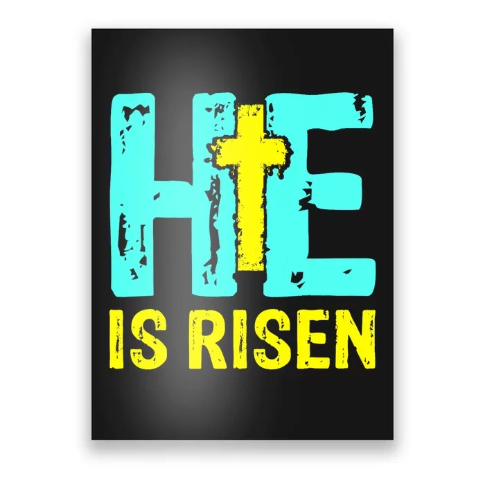 Happy Easter Day He Is Risen Christian Easter Poster