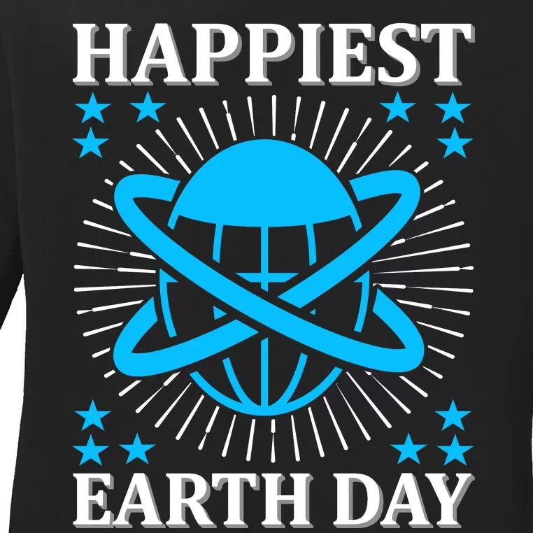 Happiest Earth Day Ladies Long Sleeve Shirt