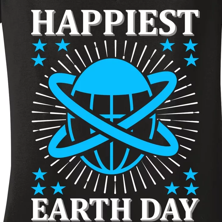 Happiest Earth Day Women's V-Neck T-Shirt