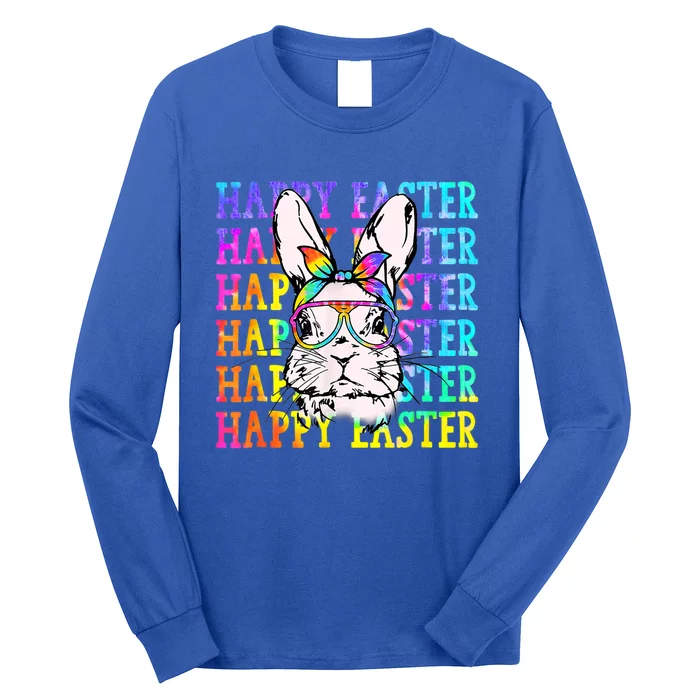 Happy Easter Day Bunny Sunglasses Gift Sunflower Bandana Cool Gift Long Sleeve Shirt