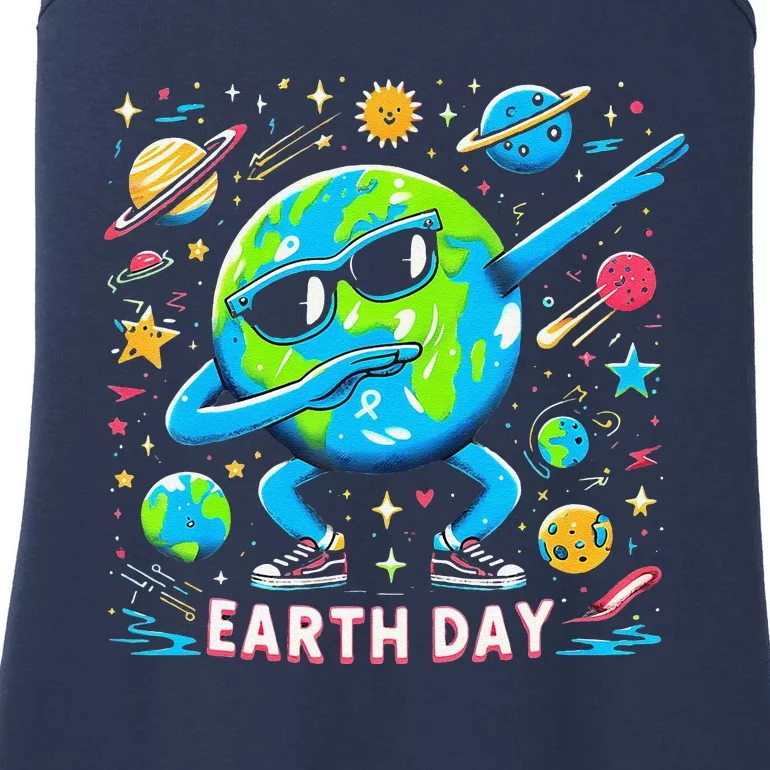 Happy Earth Day 2024 Funny Earth Day Dab Ladies Essential Tank