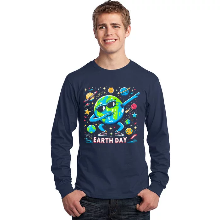 Happy Earth Day 2024 Funny Earth Day Dab Tall Long Sleeve T-Shirt