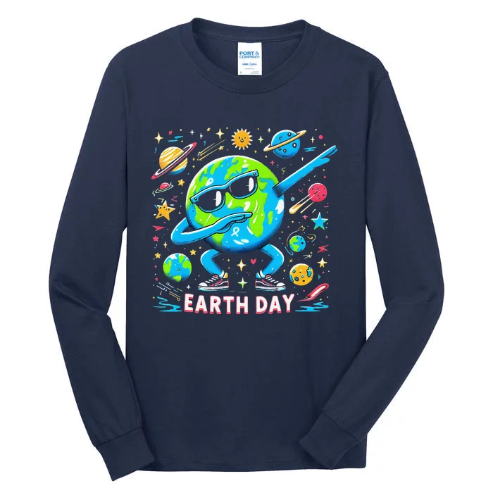 Happy Earth Day 2024 Funny Earth Day Dab Tall Long Sleeve T-Shirt