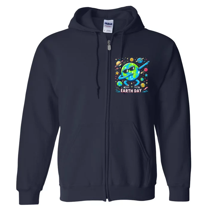 Happy Earth Day 2024 Funny Earth Day Dab Full Zip Hoodie