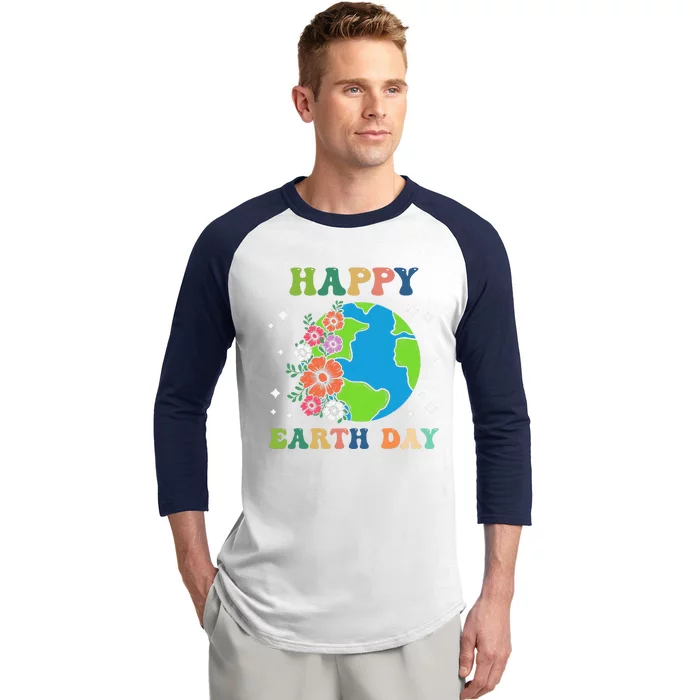 Happy Earth Day 2024 Funny Earth Day Baseball Sleeve Shirt