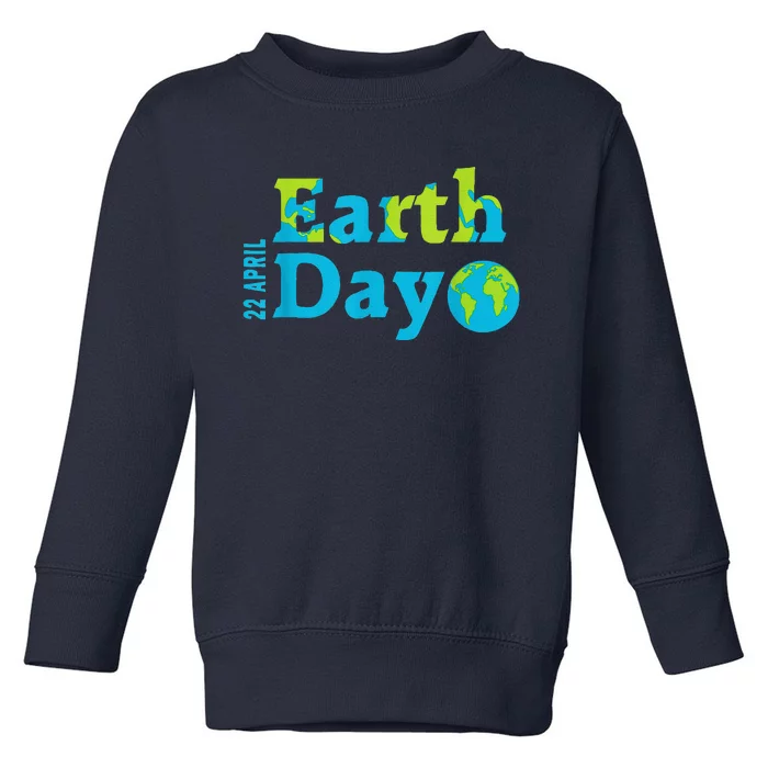 Happy Earth Day 2024 Gift Earth Day Toddler Sweatshirt