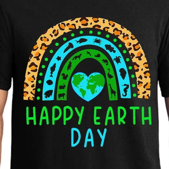 Happy Earth Day 2024 Rainbow Earth Lover Teachers Pajama Set