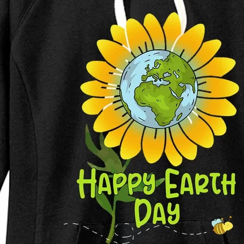 Happy Earth Day Every Day Sunflower Teachers Earth Day Women's Fleece Hoodie