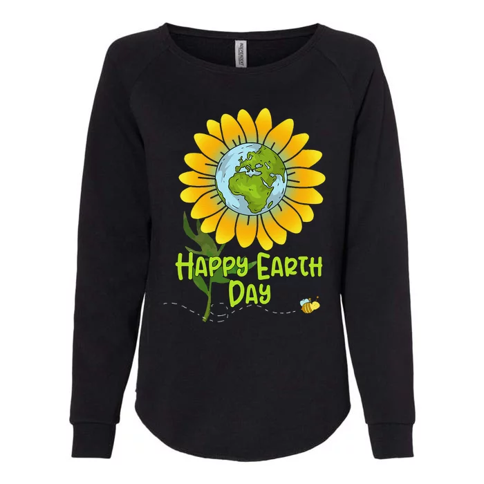 Happy Earth Day Every Day Sunflower Teachers Earth Day Womens California Wash Sweatshirt