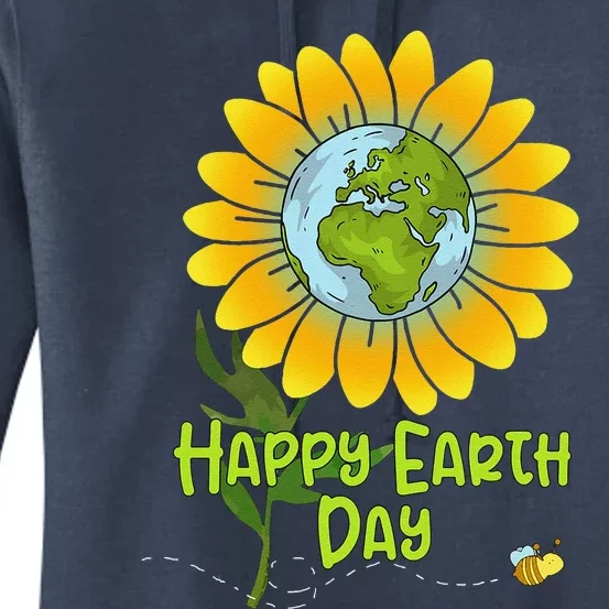 Happy Earth Day Every Day Sunflower Teachers Earth Day Women's Pullover Hoodie