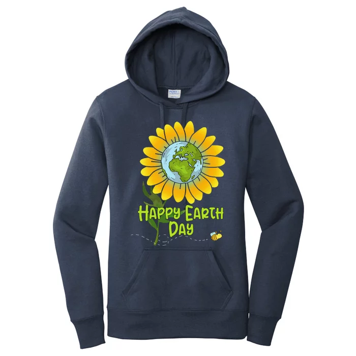 Happy Earth Day Every Day Sunflower Teachers Earth Day Women's Pullover Hoodie