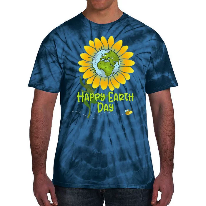 Happy Earth Day Every Day Sunflower Teachers Earth Day Tie-Dye T-Shirt