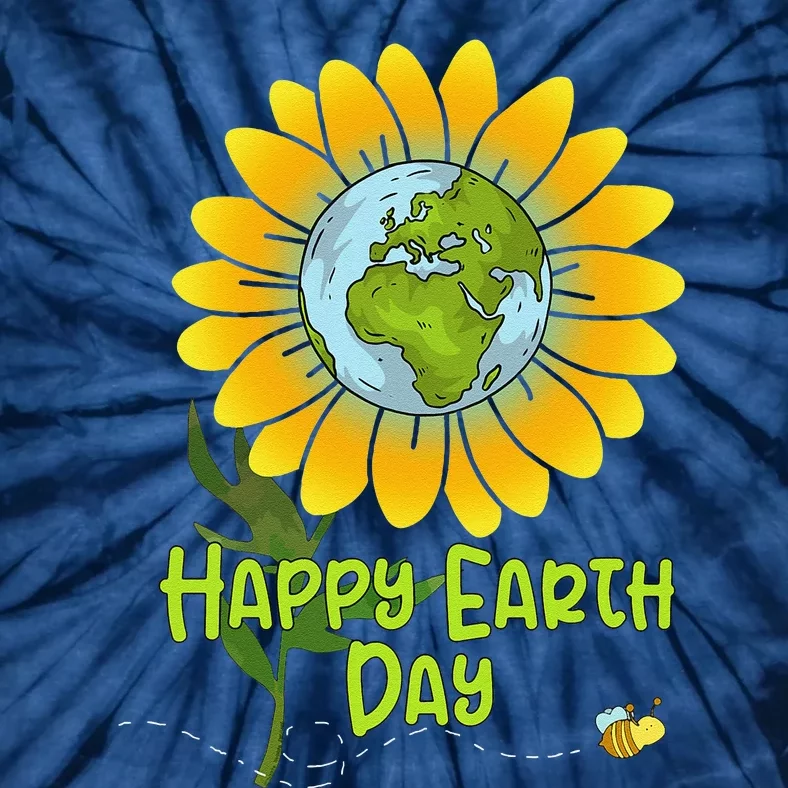 Happy Earth Day Every Day Sunflower Teachers Earth Day Tie-Dye T-Shirt