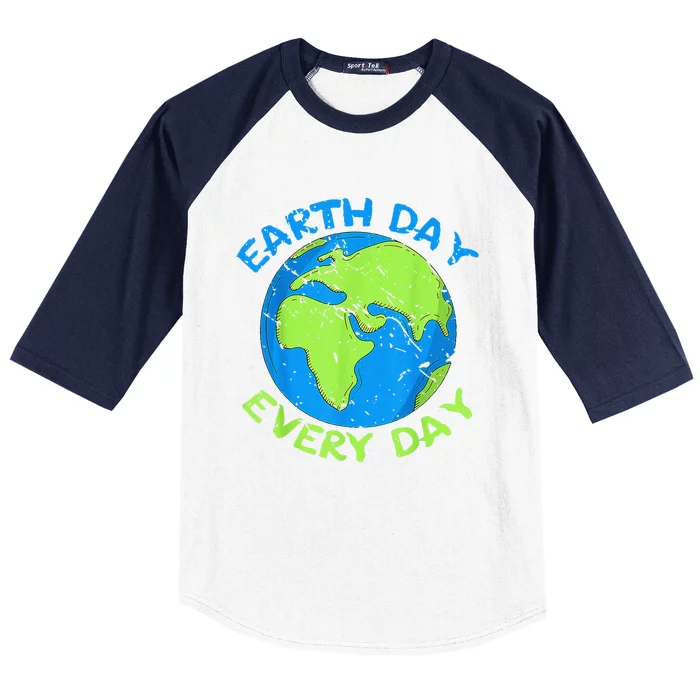 Happy Earth Day Everyday Cute Earth Day 2024 Baseball Sleeve Shirt