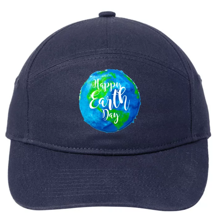 Happy Earth Day Globe 7-Panel Snapback Hat