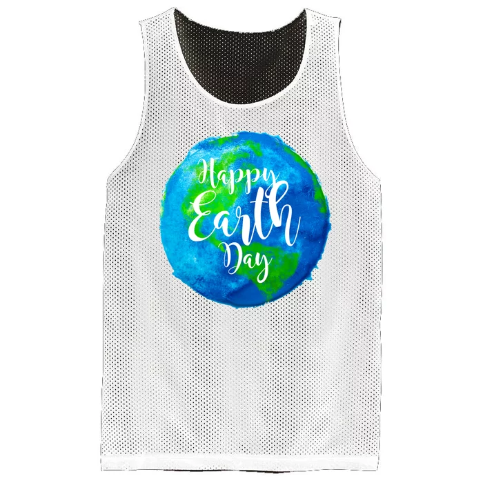 Happy Earth Day Globe Mesh Reversible Basketball Jersey Tank