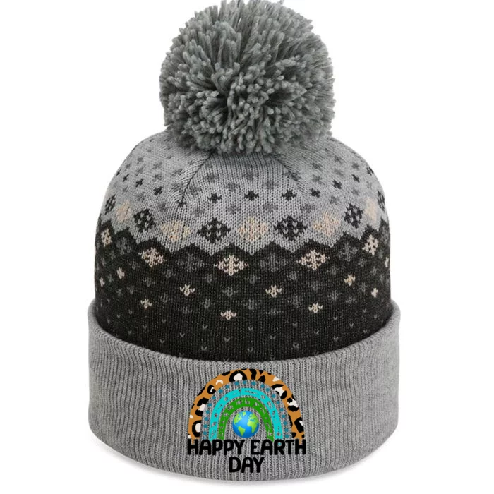 Happy Earth Day Wildlife Sealife Rainbow The Baniff Cuffed Pom Beanie