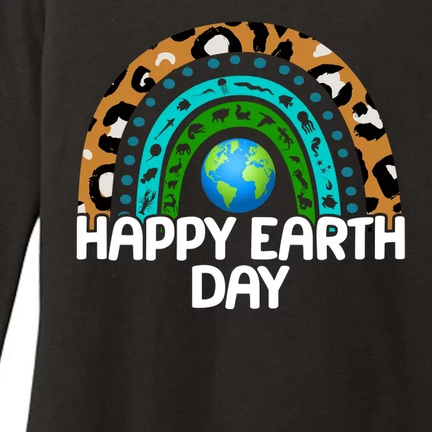 Happy Earth Day Wildlife Sealife Rainbow Womens CVC Long Sleeve Shirt