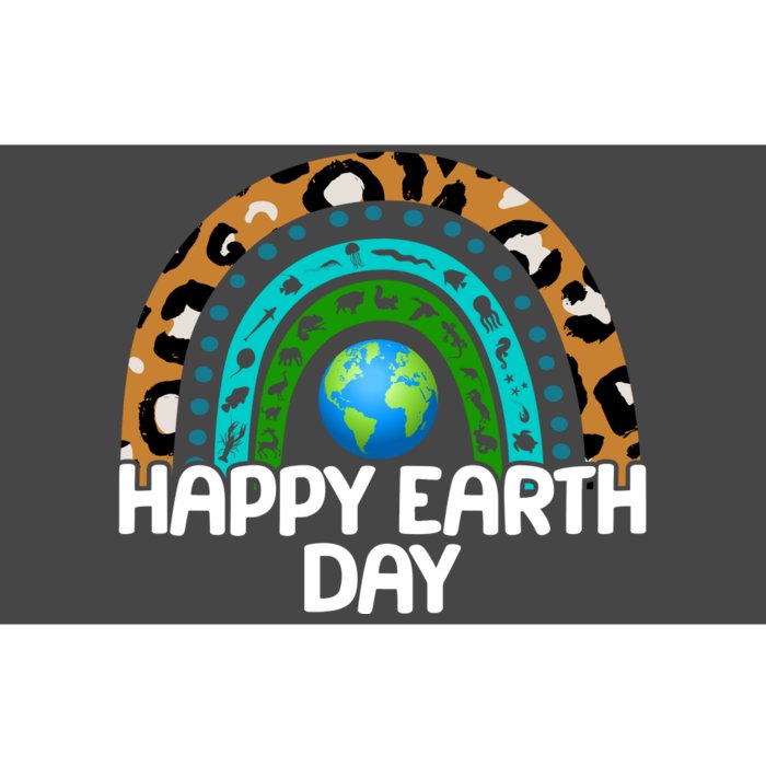 Happy Earth Day Wildlife Sealife Rainbow Bumper Sticker