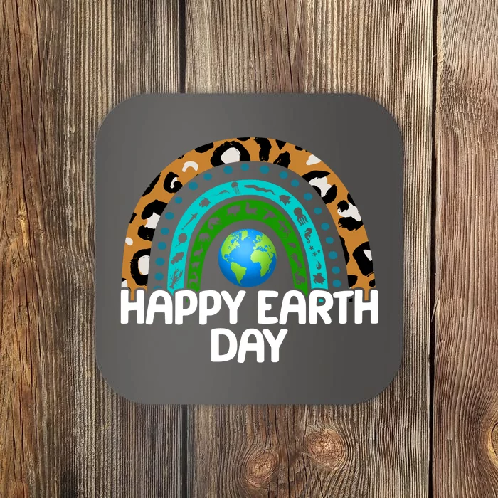 Happy Earth Day Wildlife Sealife Rainbow Coaster