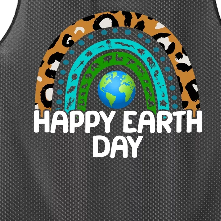 Happy Earth Day Wildlife Sealife Rainbow Mesh Reversible Basketball Jersey Tank