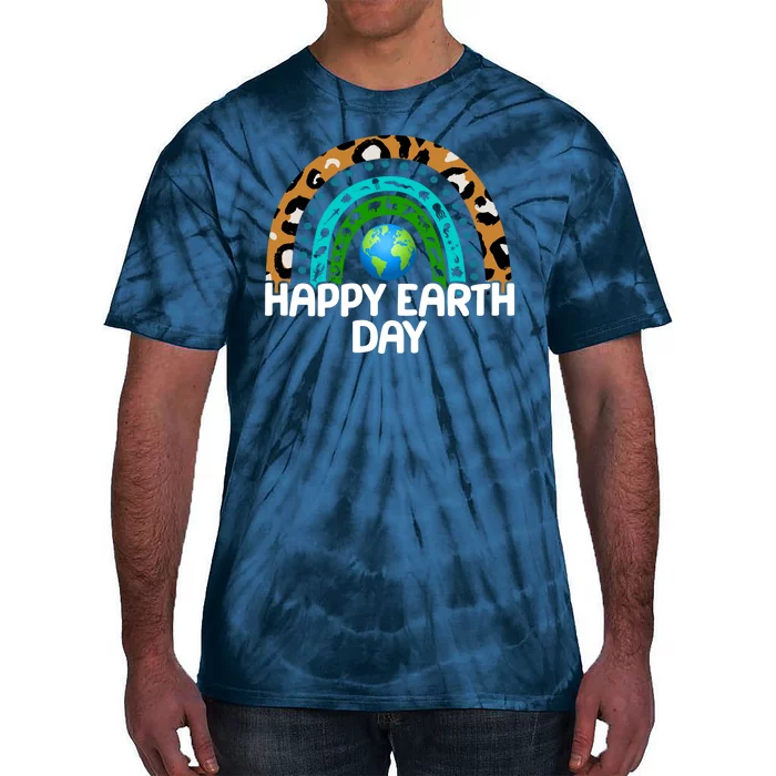 Happy Earth Day Wildlife Sealife Rainbow Tie-Dye T-Shirt